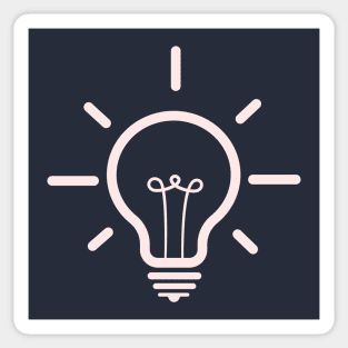 Minimal light bulb lit Sticker